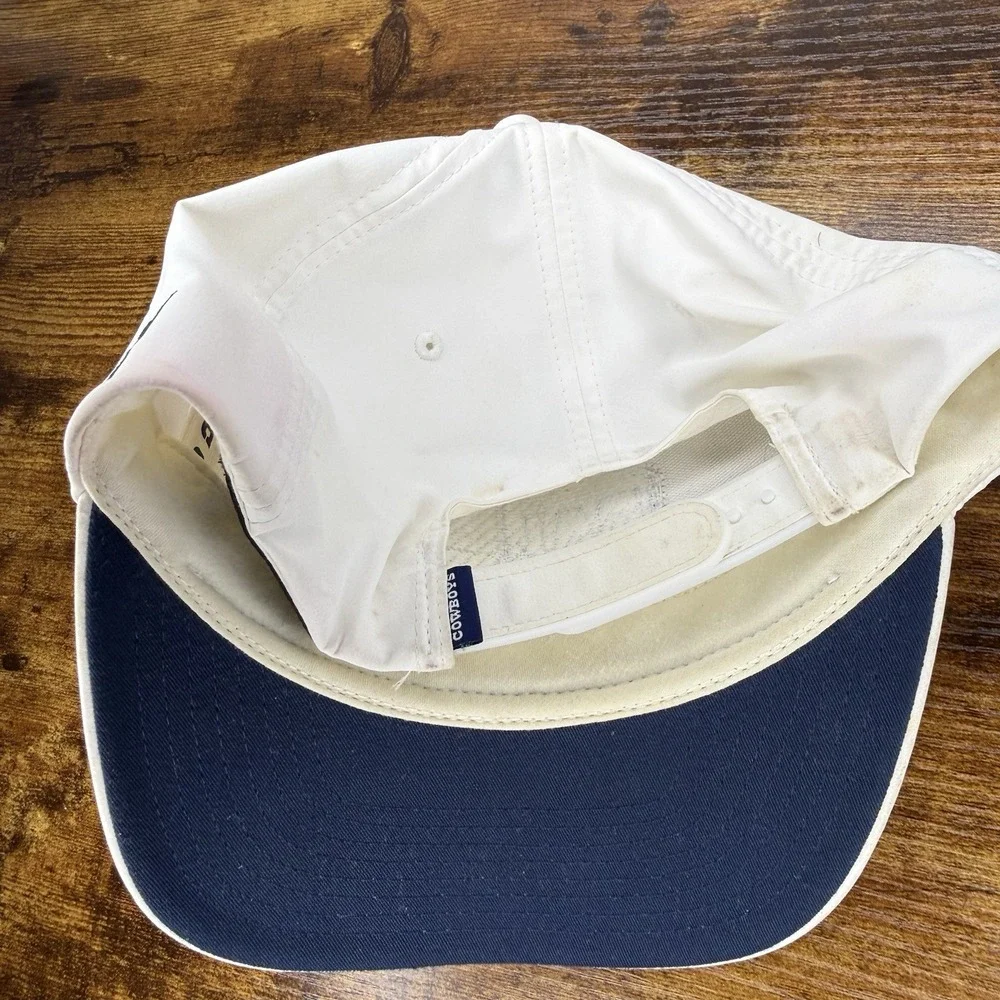 HOOey Dallas Cowboys America's Team Snapback Hat White Navy OSFA Cap